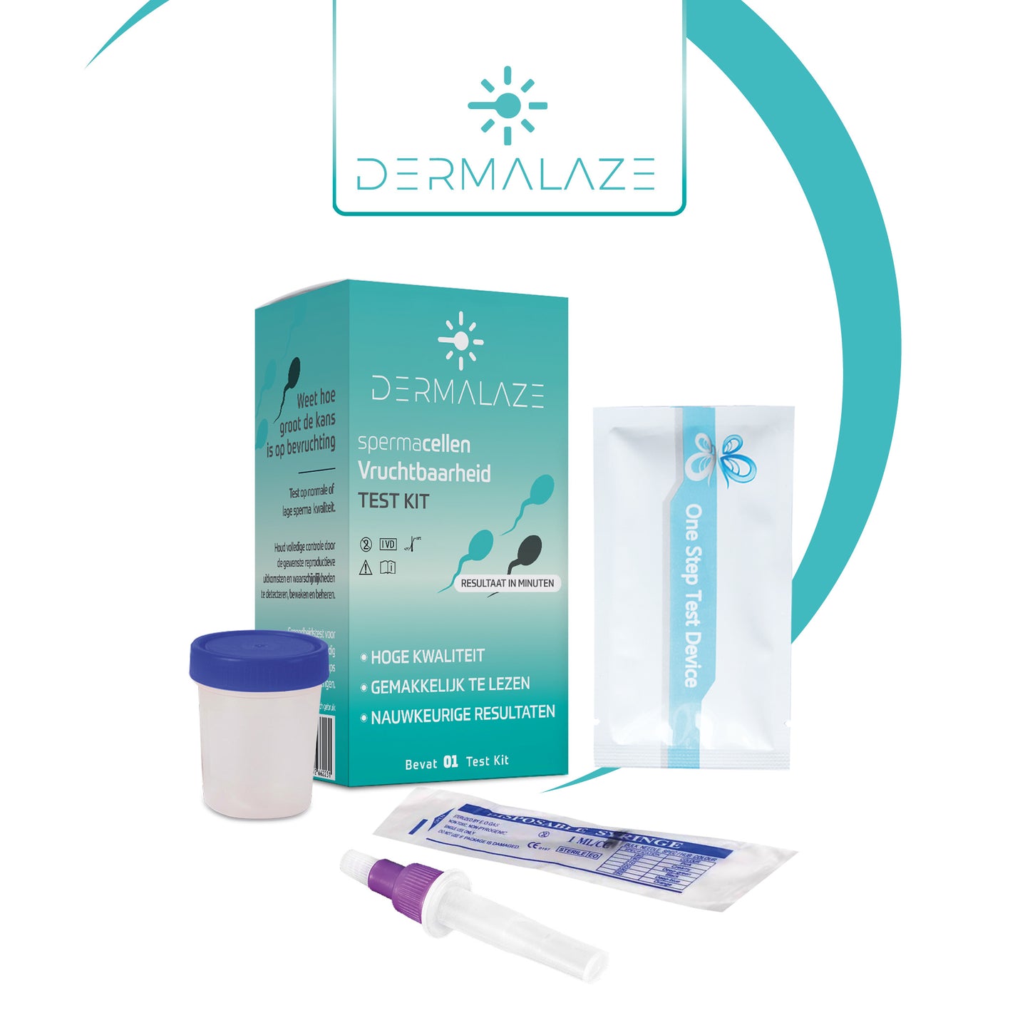 Spermatest Man – Dermalaze Vruchtbaarheidstest voor Thuisgebruik – Snelle & Discrete Zelftest – 98% Nauwkeurig