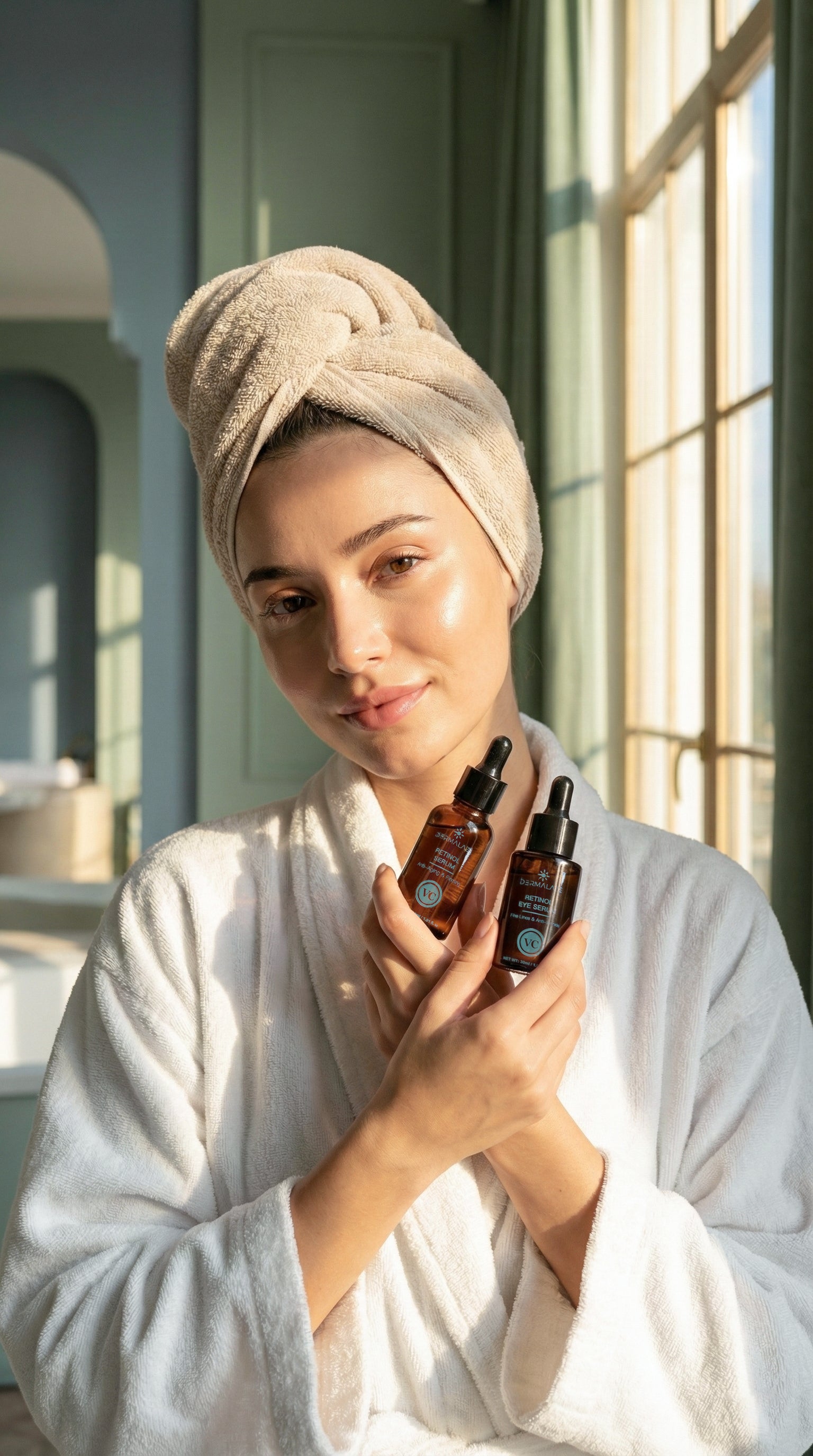 Dermalaze Retinol Skincare Travel Set – Complete Anti-Aging Verzorgingsset – Serum, Oogserum, Crème & Oogcrème – Geschikt voor Alle Huidtypen