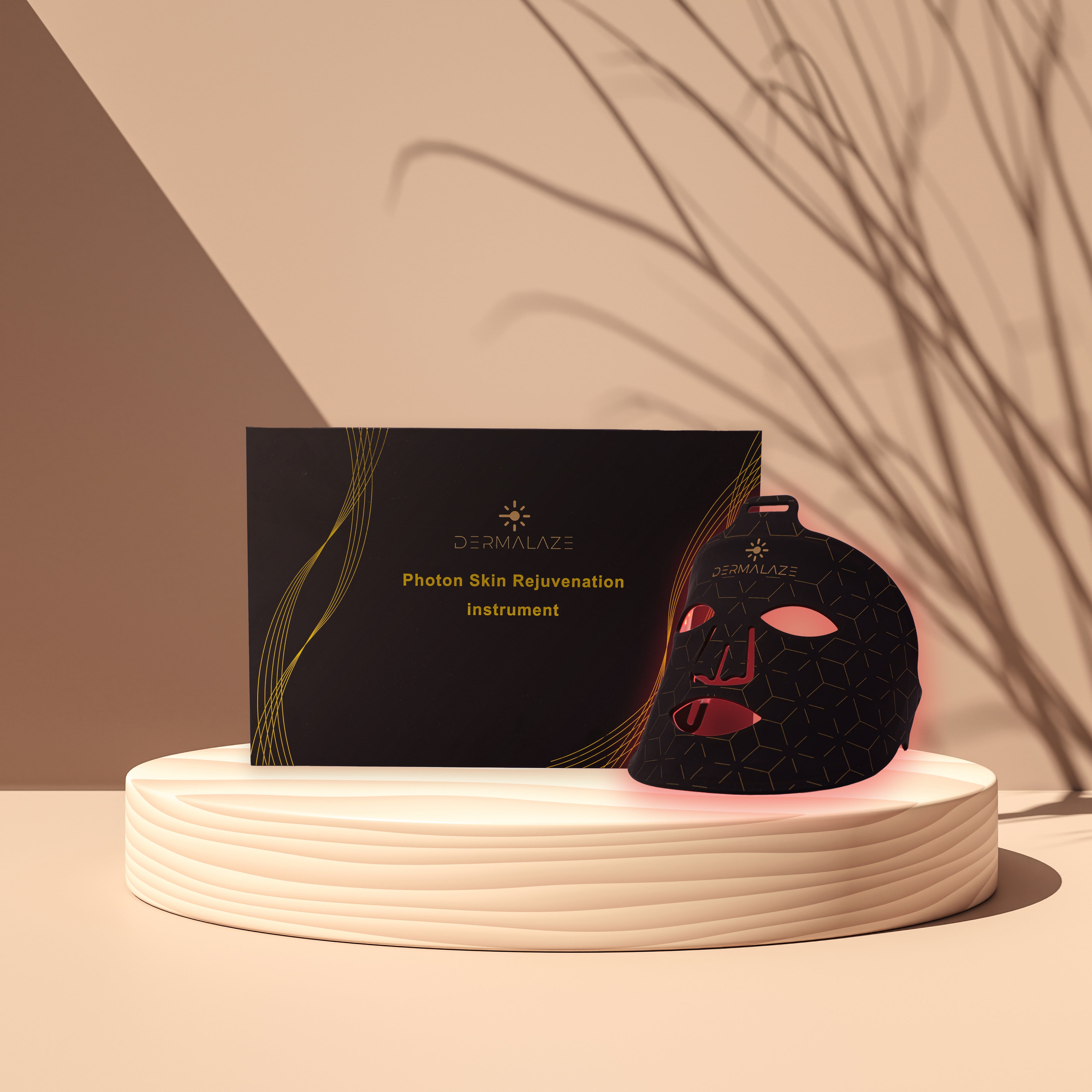 Dermalaze LED Gezichtsmasker – Zwart